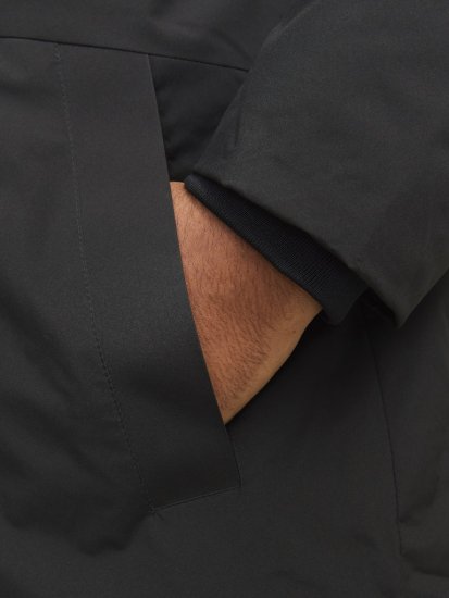 Jack & Jones PAYNE Windproof Parka Black - Kurtki Męskie Duże Rozmiary - Kurtki Duże rozmiary 2XL-8XL