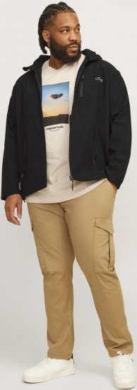 Jack & Jones JJTAYLOR Softshell Jacket Black - Kurtki Męskie Duże Rozmiary - Kurtki Duże rozmiary 2XL-8XL