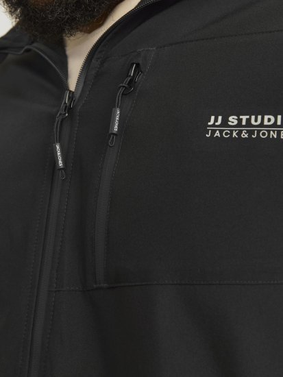 Jack & Jones JJTAYLOR Softshell Jacket Black - Kurtki Męskie Duże Rozmiary - Kurtki Duże rozmiary 2XL-8XL