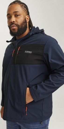 Jack & Jones JJTAYLOR Softshell Jacket Navy Blazer - Kurtki Męskie Duże Rozmiary - Kurtki Duże rozmiary 2XL-8XL