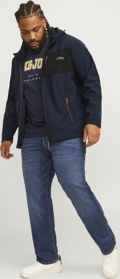 Jack & Jones JJTAYLOR Softshell Jacket Navy Blazer - Kurtki Męskie Duże Rozmiary - Kurtki Duże rozmiary 2XL-8XL