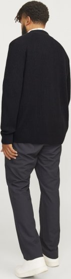 Jack & Jones PANNEL Turtleneck Knitted Sweater with Zipper Black - Bluzy & bluzy z kapturem - Bluzy & Bluzy z kapturem 2XL-12XL