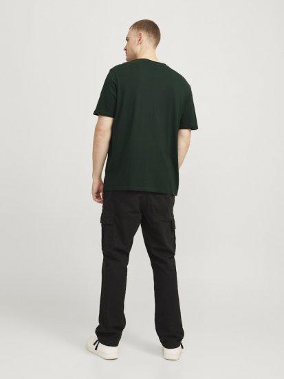 Jack & Jones XMAS Christmas Skull T-Shirt Dark Slate Grey - Koszulki - T-shirty meskie Duże Rozmiary - 2XL-14XL