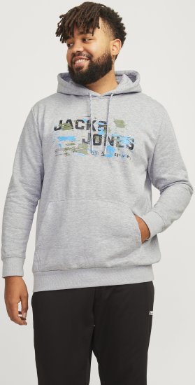 Jack & Jones JCOOUTDOOR Hoodie Light Grey - Bluzy & bluzy z kapturem - Bluzy & Bluzy z kapturem 2XL-12XL