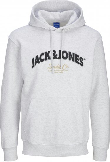 Jack & Jones JORBRONX Hoodie White - Bluzy & bluzy z kapturem - Bluzy & Bluzy z kapturem 2XL-12XL