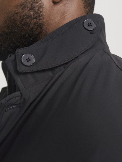 Jack & Jones REMY Windproof Water-resistant Softshell Jacket Black - Kurtki Męskie Duże Rozmiary - Kurtki Duże rozmiary 2XL-8XL