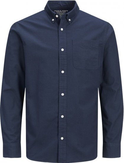 Jack & Jones Brook Oxford Long Sleeve Shirt Navy Blazer - Koszule - Koszule 2XL-10XL