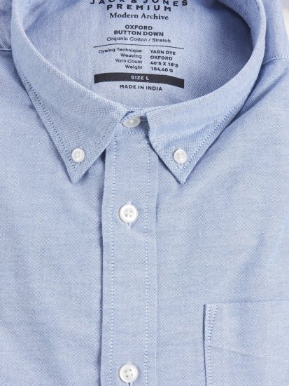 Jack & Jones Brook Oxford Long Sleeve Shirt Cashmere Blue - Koszule - Koszule 2XL-10XL