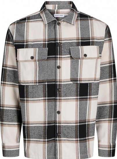 Jack & Jones Charge Overshirt Long Sleeve Crockery - Koszule - Koszule 2XL-10XL