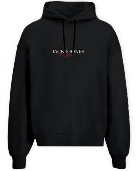 Jack & Jones Billyburg Sweatshirt Black - Bluzy & bluzy z kapturem - Bluzy & Bluzy z kapturem 2XL-12XL