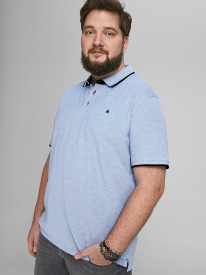 Jack & Jones PAULOS Short Sleeve Polo Light Blue/PS - Koszulki polo - Koszulki Polo 2XL-8XL