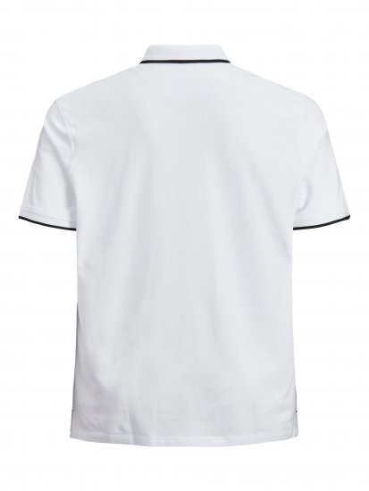 Jack & Jones PAULOS Short Sleeve Polo White/PS - Koszulki polo - Koszulki Polo 2XL-8XL