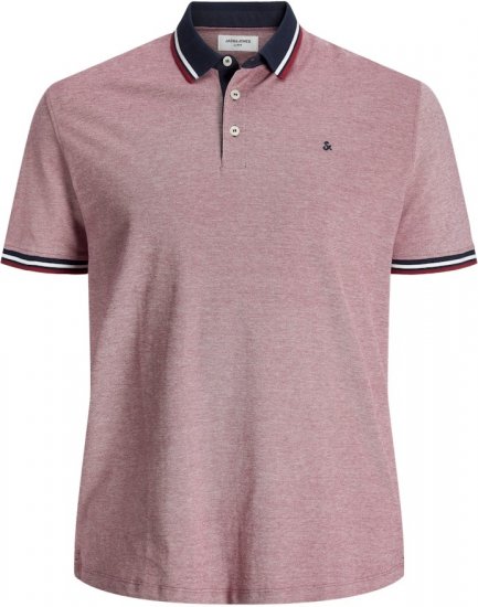 Jack & Jones PAULOS Short Sleeve Polo Rio Red/PS - Koszulki polo - Koszulki Polo 2XL-8XL
