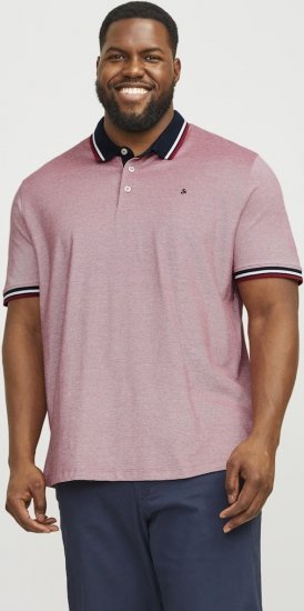 Jack & Jones PAULOS Short Sleeve Polo Rio Red/PS - Koszulki polo - Koszulki Polo 2XL-8XL