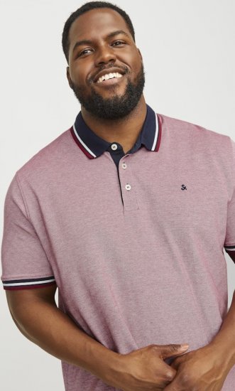 Jack & Jones PAULOS Short Sleeve Polo Rio Red/PS - Koszulki polo - Koszulki Polo 2XL-8XL
