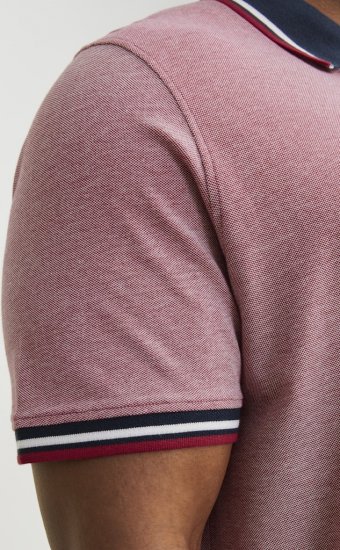 Jack & Jones PAULOS Short Sleeve Polo Rio Red/PS - Koszulki polo - Koszulki Polo 2XL-8XL