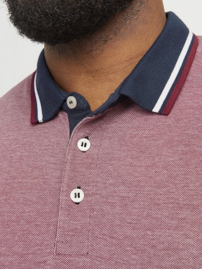 Jack & Jones PAULOS Short Sleeve Polo Rio Red/PS - Koszulki polo - Koszulki Polo 2XL-8XL