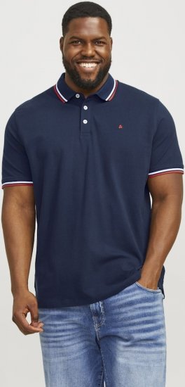 Jack & Jones PAULOS Short Sleeve Polo Navy Blazer - Koszulki polo - Koszulki Polo 2XL-8XL