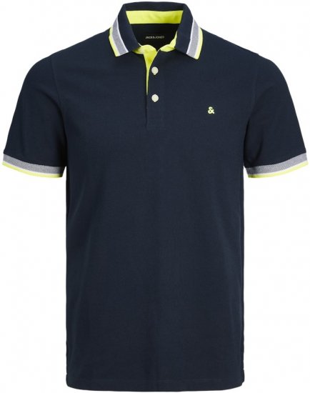 Jack & Jones PAULOS Short Sleeve Polo Dark Navy/NEON - Koszulki polo - Koszulki Polo 2XL-8XL