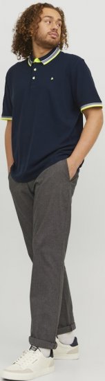 Jack & Jones PAULOS Short Sleeve Polo Dark Navy/NEON - Koszulki polo - Koszulki Polo 2XL-8XL