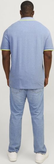 Jack & Jones PAULOS Short Sleeve Polo Light Blue/NEON - Koszulki polo - Koszulki Polo 2XL-8XL