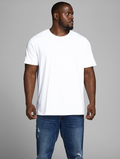 Jack & Jones Organic Basic T-shirt White - Koszulki - T-shirty meskie Duże Rozmiary - 2XL-14XL