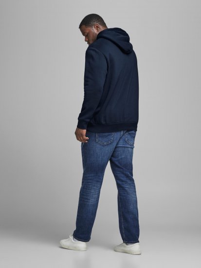 Jack & Jones Elogo Sweat Hood Navy Blazer - Bluzy & bluzy z kapturem - Bluzy & Bluzy z kapturem 2XL-12XL