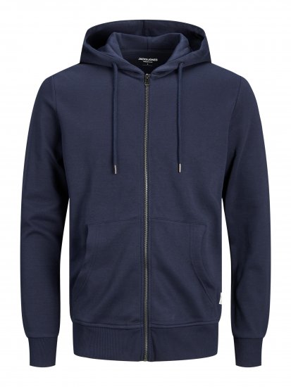 Jack & Jones Basic Sweat Zip Hood Navy Blazer - Bluzy & bluzy z kapturem - Bluzy & Bluzy z kapturem 2XL-12XL