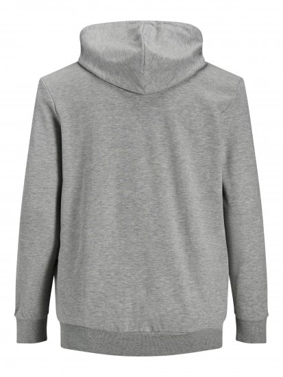 Jack & Jones Basic Sweat Zip Hood Light Grey Melange - Bluzy & bluzy z kapturem - Bluzy & Bluzy z kapturem 2XL-12XL