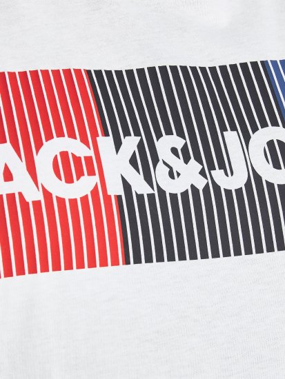 Jack & Jones JJECORP Logo Play T-Shirt White - Koszulki - T-shirty meskie Duże Rozmiary - 2XL-14XL