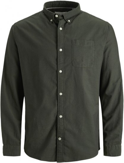 Jack & Jones OXFORD LS Shirt Green - Koszule - Koszule 2XL-10XL