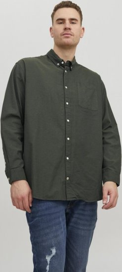 Jack & Jones OXFORD LS Shirt Green - Koszule - Koszule 2XL-10XL