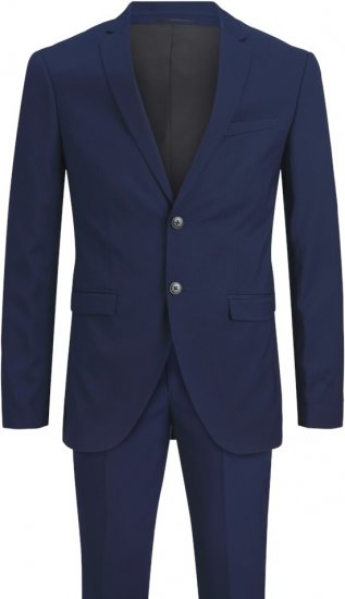 Jack & Jones FRANCO Suit Medieval Blue - Garnitury - Garnitury dużych rozmiarach