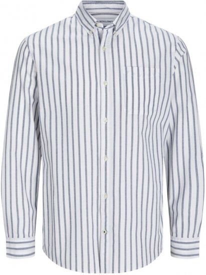 Jack & Jones OXFORD LS Shirt Striped Ensign Blue - Koszule - Koszule 2XL-10XL