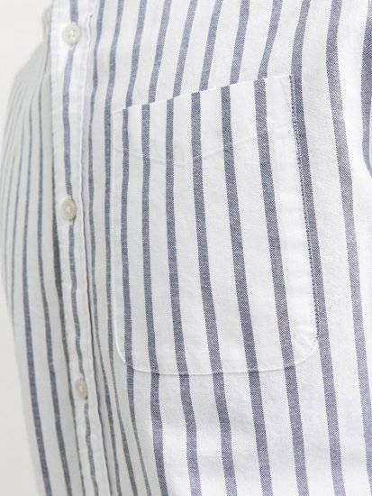 Jack & Jones OXFORD LS Shirt Striped Ensign Blue - Koszule - Koszule 2XL-10XL