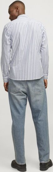 Jack & Jones OXFORD LS Shirt Striped Ensign Blue - Koszule - Koszule 2XL-10XL