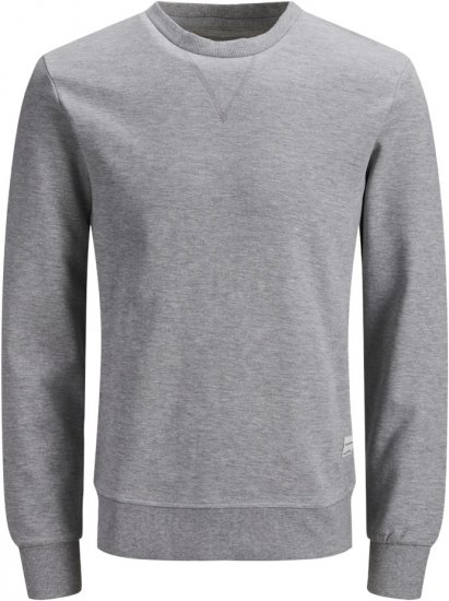 Jack & Jones Basic Sweatshirt Light Grey Melange - Bluzy & bluzy z kapturem - Bluzy & Bluzy z kapturem 2XL-12XL
