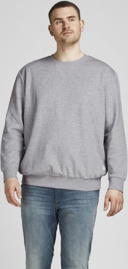 Jack & Jones Basic Sweatshirt Light Grey Melange - Bluzy & bluzy z kapturem - Bluzy & Bluzy z kapturem 2XL-12XL