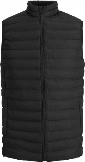 Jack & Jones JJERECYCLE BODYWARMER Black - Kurtki Męskie Duże Rozmiary - Kurtki Duże rozmiary 2XL-8XL