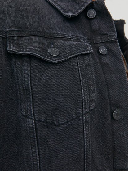 Jack & Jones JJIJEAN Denim Jacket Black Denim - Kurtki Męskie Duże Rozmiary - Kurtki Duże rozmiary 2XL-8XL