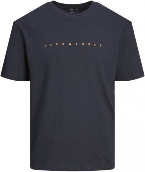 Jack & Jones STAR T-Shirt Dark Navy - Koszulki - T-shirty meskie Duże Rozmiary - 2XL-14XL