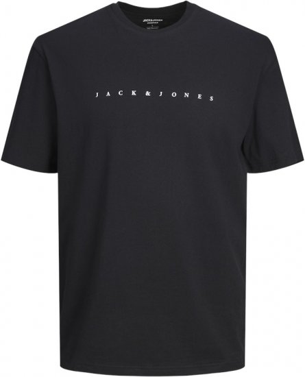 Jack & Jones STAR T-Shirt Black - Koszulki - T-shirty meskie Duże Rozmiary - 2XL-14XL