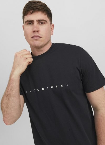 Jack & Jones STAR T-Shirt Black - Koszulki - T-shirty meskie Duże Rozmiary - 2XL-14XL