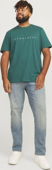 Jack & Jones STAR T-Shirt Deep Teal - Koszulki - T-shirty meskie Duże Rozmiary - 2XL-14XL