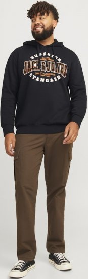 Jack & Jones 2 COL LOGO Hoodie Black - Bluzy & bluzy z kapturem - Bluzy & Bluzy z kapturem 2XL-12XL