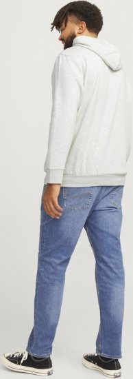 Jack & Jones 2 COL LOGO Hoodie White Melange - Bluzy & bluzy z kapturem - Bluzy & Bluzy z kapturem 2XL-12XL