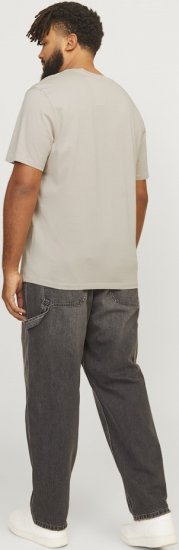 Jack & Jones LEGACY BLOCKING T-Shirt Beige - Koszulki - T-shirty meskie Duże Rozmiary - 2XL-14XL