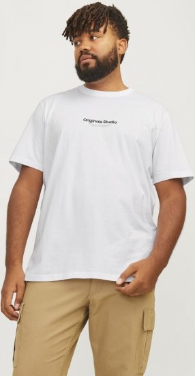 Jack & Jones ESTERBRO T-Shirt Bright White - Koszulki - T-shirty meskie Duże Rozmiary - 2XL-14XL