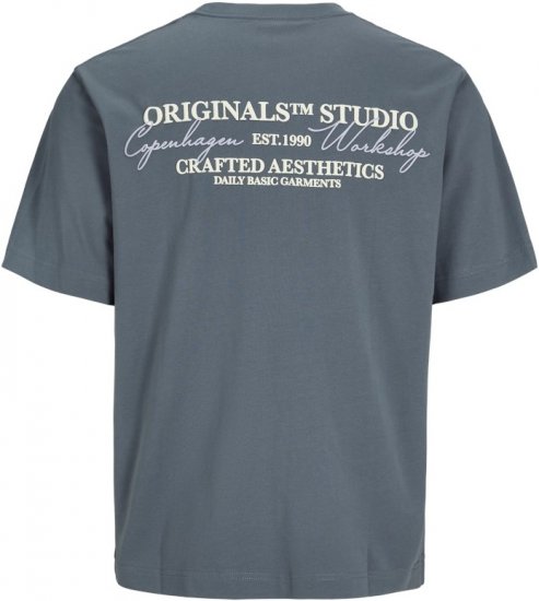 Jack & Jones Lington Crew Neck T-Shirt Grey - Koszulki - T-shirty meskie Duże Rozmiary - 2XL-14XL
