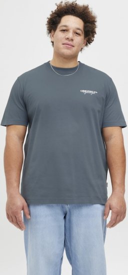 Jack & Jones Lington Crew Neck T-Shirt Grey - Koszulki - T-shirty meskie Duże Rozmiary - 2XL-14XL